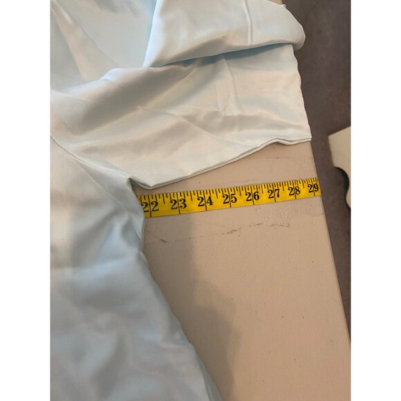 Vanity Fair Blue Long Sleeve Nightgown Lace Trim Floral Details Large - Picture 8 of 10